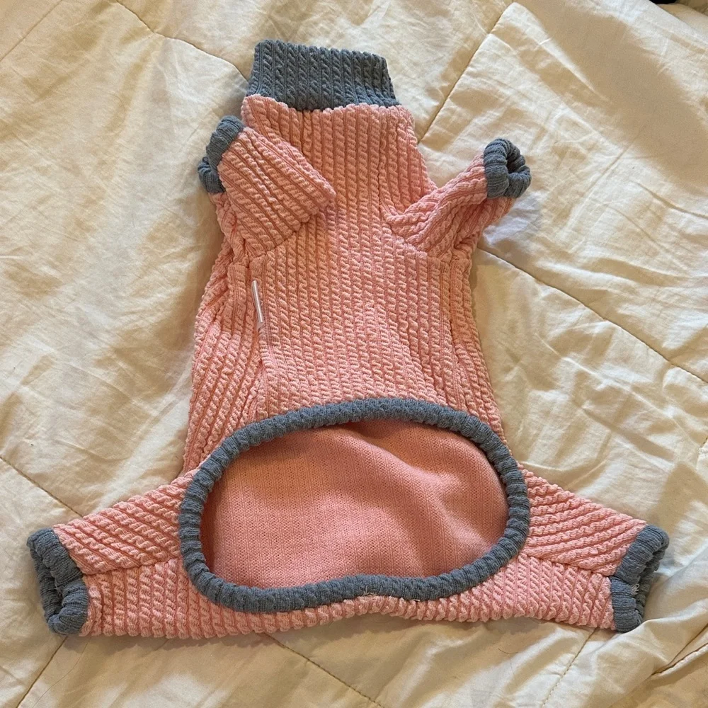 Cozy Pink and Gray Jumper